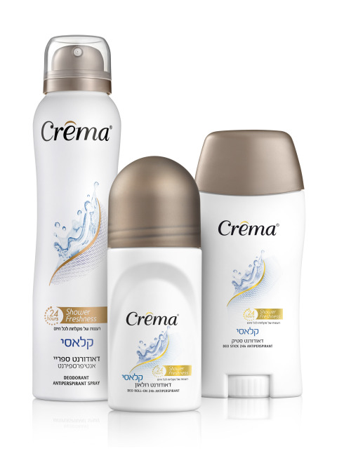 סדרת דאודורנטים של crema בניחוח קלאסי, רולאון וספריי 19.90 שח סטיק 22.90 שח צילום מוטי פישביין