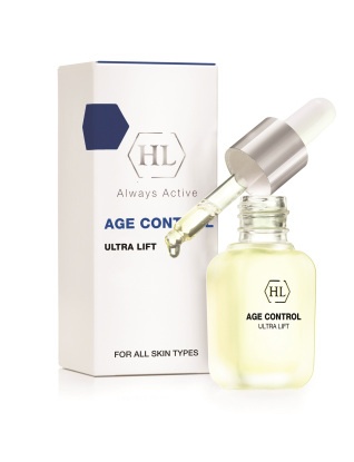 סרום לאפקט מתיחה  AGE CONTROL  ULTRA LIFT של מותג הקוסמטיקה המקצועית HL - מחזיק עד 6 שעות צילום אורי גרון. 201 שח - עותק