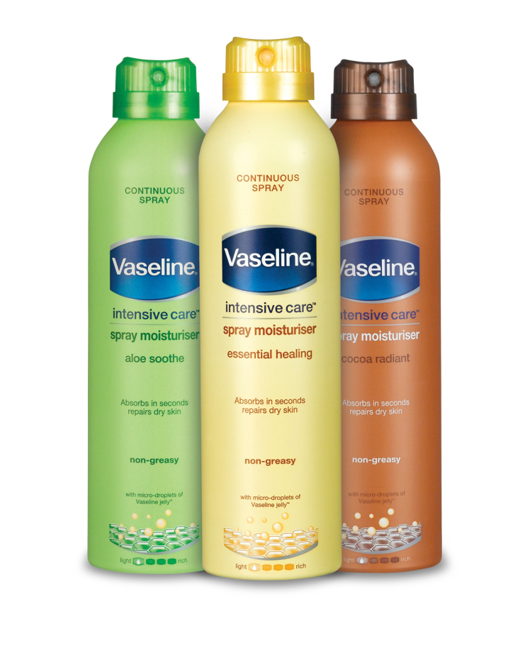 סדרת תרסיסי תחליב גוף של VASELINE צילום יחצ